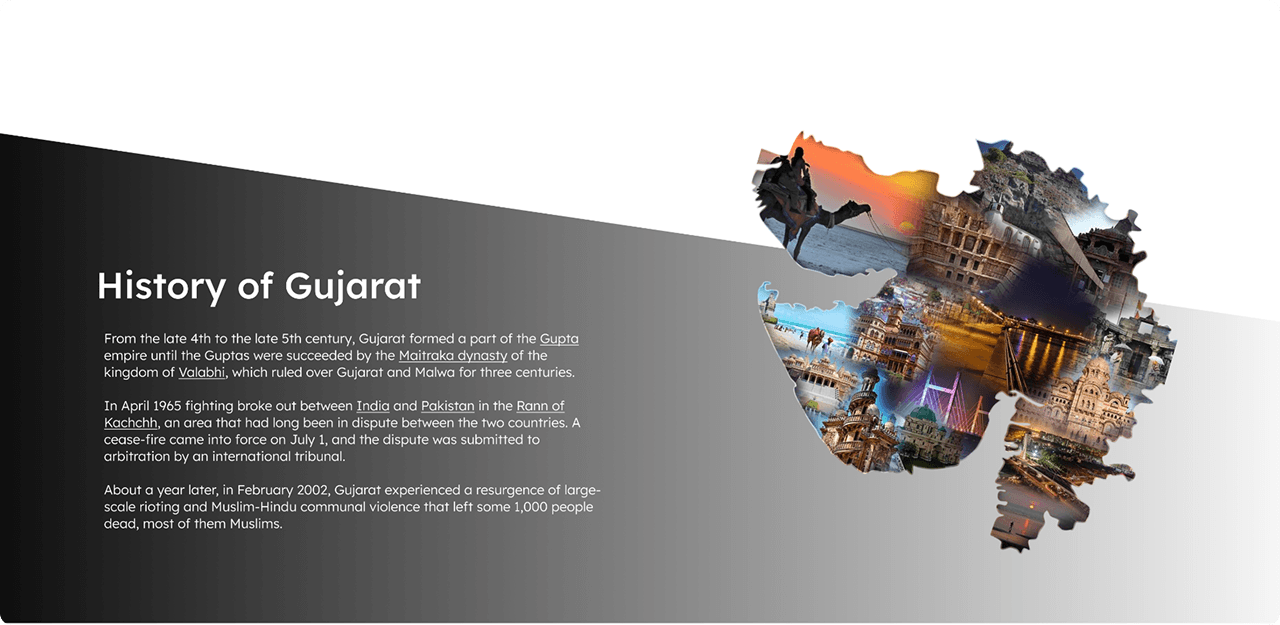 Trouvaille Trips planning, journey, story, and Gujarat information screens