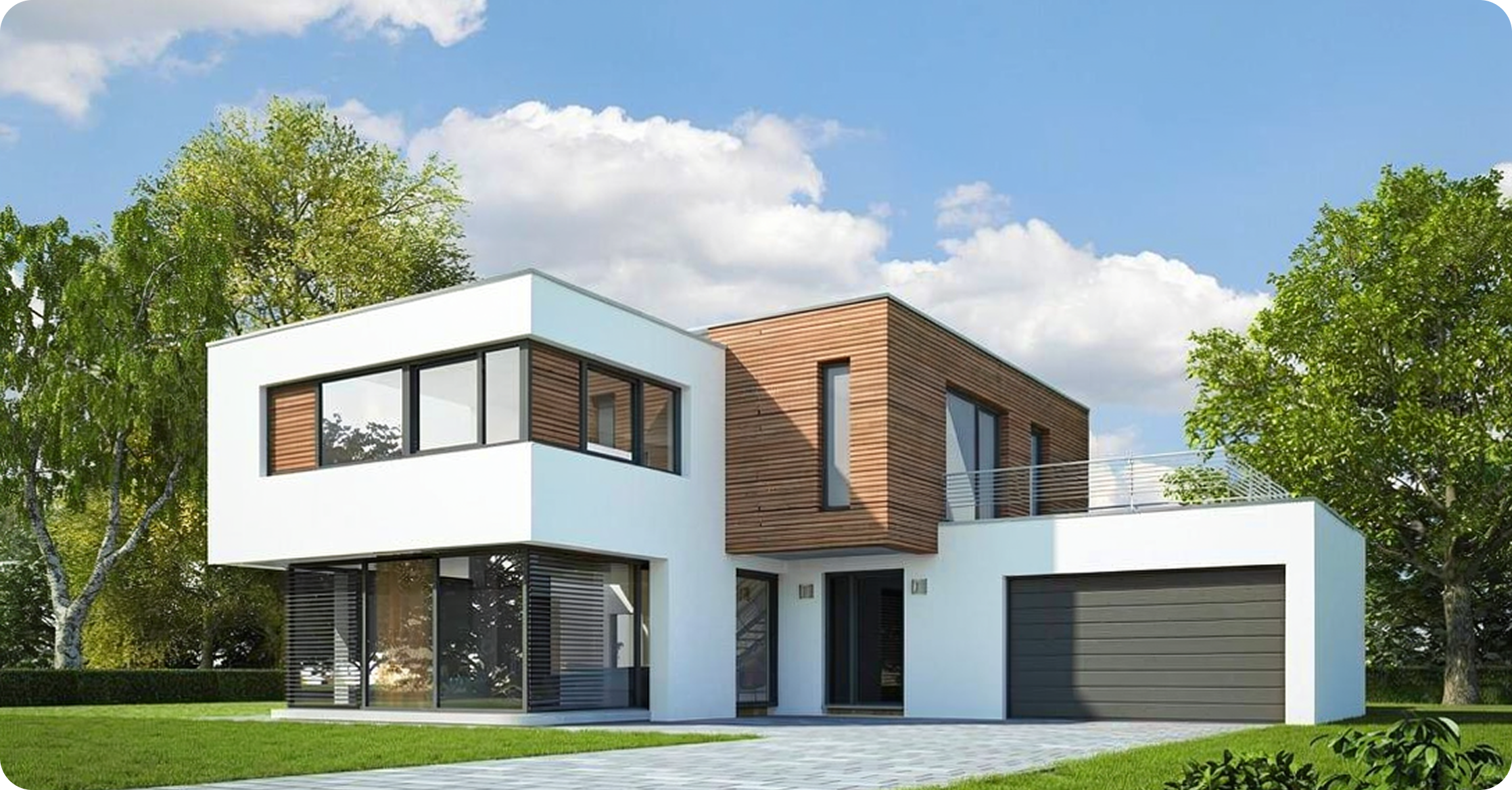 Modern real-estate house exterior