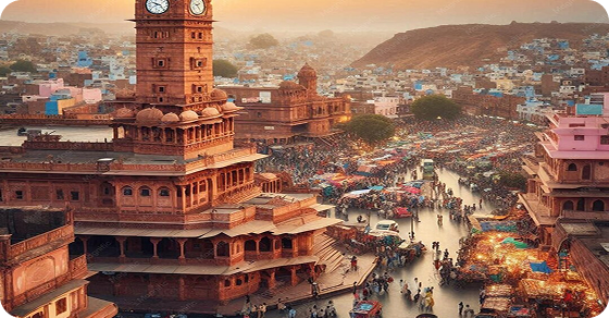 Historic Gujarat city and market district