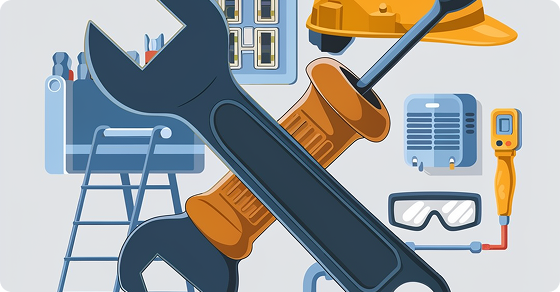 Illustration of repair and maintenance tools